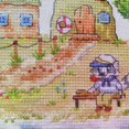 thumbnail image 4 of Counted Cross-Stitch Kit Lighthouse Keeper RZ-34 Needlework Easy Small Forest House By NeoCraft Green Blue Canvas Cotton, 4 of 8