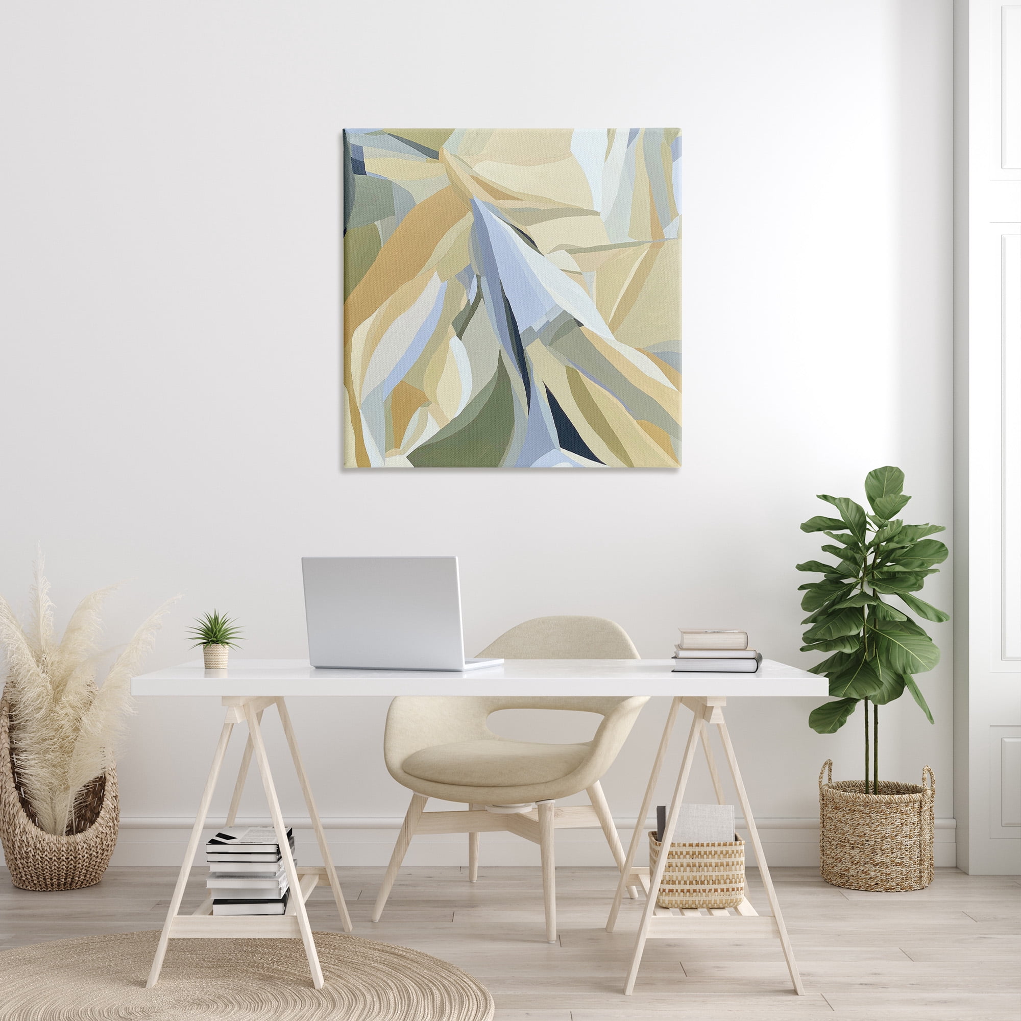 Stupell Industries Dynamic Geometric Pattern Abstract Painting Gallery Wrapped Canvas Art Print Wall Art, 36 x 36