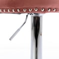 thumbnail image 7 of Bar Stools with Backs | Adjustable 25 - 33 Inches, Swivel for Dining | Velvet Main Material with Cupreous Nailheads | Fixes Back Support Problems, 7 of 7
