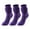 Purple, variant on Ynynloco 3-Pack Crew Slouch Socks Women - Retro Scrunch Short Sock - Soft Solid Ankle Socks - Gifts for Womens