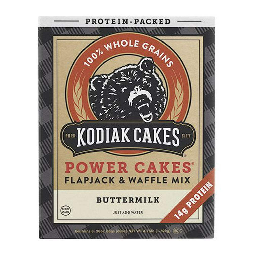 Product of Kodiak Power Cakes Buttermilk Flapjack & Waffle Mix 3 Pk. 20