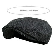 Uooqdmx Newsboy Cap for Men, Flat Cap for Men, Scally Cap for Men, Men Women Soft Plaid Hats Casul Breathable Winter Warm Comfort Beret, Cabbie Hat, A One Size
