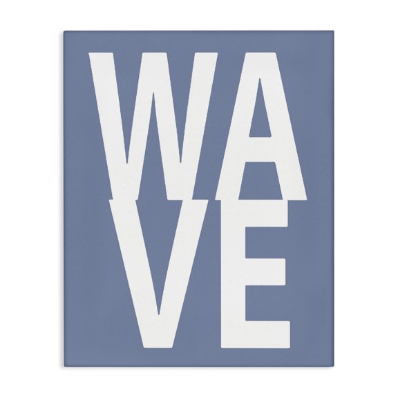 Stupell Industries Contemporary Nautical Wave Text Canvas Art, 16 x 20, by Jamie MacDowell