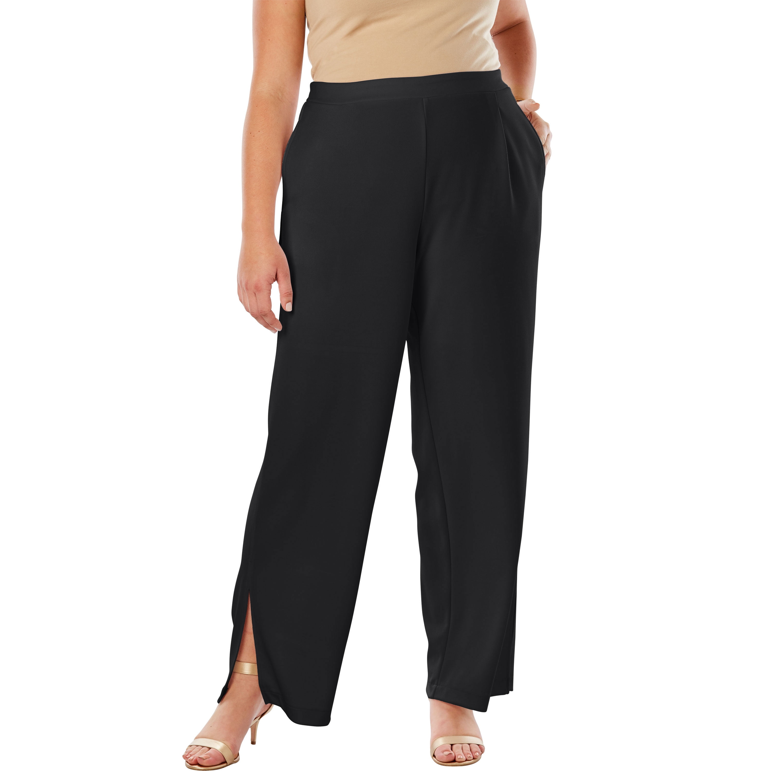 plus size pants with slits