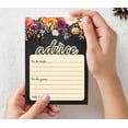 thumbnail image 5 of Inkdotpot Set Of 50 Advice For The Bride & Groom Black Floral Advice Cards Wedding Activity Game, Guestbook Alternative 5x7 inches, 5 of 8