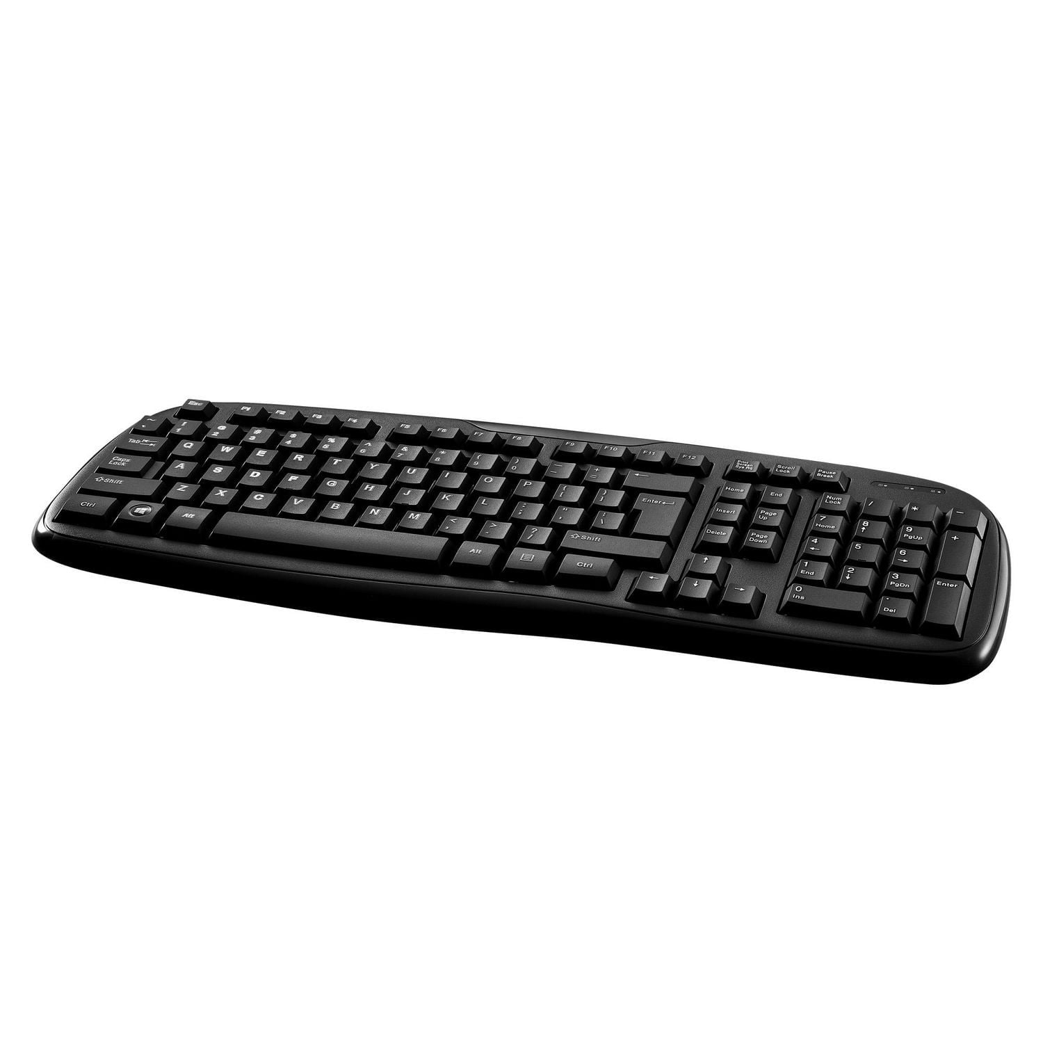 onn. Wired USB Powered Full Size Keyboard, Plug and Play