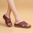 thumbnail image 1 of Moda tacón alto desgaste exterior boca de pescado hueco señoras zapatillas plataforma cuña sandalias mujeres Wmkox8yii  hj789, 1 of 3