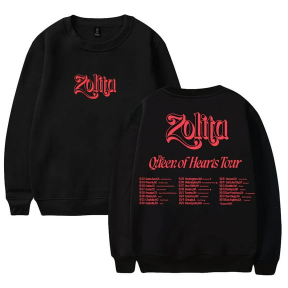 Zolita The Queen of Hearts Tour 2024 Merch Long Sleeve Streetwear Men Women Sweatshirt