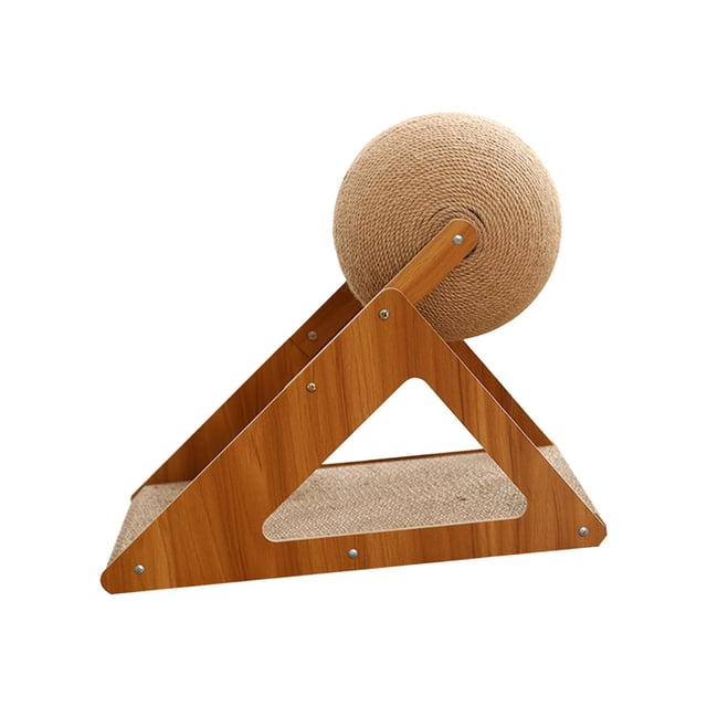 Cama de salón de cartón, sofá rascador para gatitos con bola rascadora de sisal para gatos, rascador protector de muebles para gatos de interior Estilo B Yinane Almohadilla para raspar