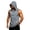 White, variant on Camouflage Sleeveless Hoodie For Men, Muscle Fit Pullover Tank with Kangaroo Pocket - Quick-Dry Workout Vest for Gym & Bodybuilding Blue L