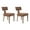 PU-Brown-Brown Legs, variant on Guyou Mid Century Modern Dining Chairs Set of 2, Farmhouse PU Upholstered Metal Nailhead Trim Kitchen Chairs with Curved Backrest and Hardwood Legs, Brown