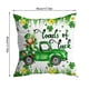 thumbnail image 2 of JilgTeok 17.72 x 17.72 InchSt. Patrick's Day Peach Skin Velvet Pillowcase Green Trefoil Print Sofa Couch Car Cushion Home Outdoor Decorations Irish Green Truck Shamrocks Hat Gifts, 2 of 5
