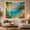 Hibiscus Shore, variant on Tropical Beach with Palm Trees and Turquoise Water, Serene Coastal Style for Beach Lovers, Island Wall Art, Housewarming Gift, Tapestry Wall Hanging for Bedroom and Living Room