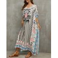 thumbnail image 5 of Bsubseach Print Kaftan V Neck Swim Cover Up for Women Summer Beach Maxi Dresses, 5 of 6