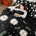 thumbnail image 5 of Manfei Floral Daisy Queen Bedding 7pcs,Polka Dots Bedding Comforter Set Queen,Reversible, 5 of 6
