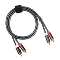 thumbnail image 3 of Cable 2 2 RCA 3 piezas 6 Pies 10 Pies 16 Pies 32 Pies Audio Estéreo DVD 1m Hugo Cable de audio RCA macho a macho, 3 of 10