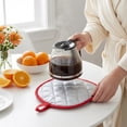thumbnail image 2 of Unique Bargains 2Pcs Cotton Linen Pot Heat Resistant Trivets Hot Pads Red 4Pcs, 2 of 6
