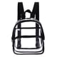 thumbnail image 2 of Mochila transparente resistente, mochila transparente, mochila de plástico transparente transparente, mochila para la escuela, el trabajo, estadios, viajes, seguridad, festivales, universidad (negro), 2 of 7
