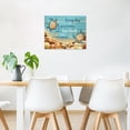 thumbnail image 2 of Inspirational Quotes Canvas Wall Art Sea Turtle and Seashell on the Beach Wall Art for Bathroom Living Room Bedroom Vintage Wooden Board Picture Wall Decor Framed Bedroom Wall Art,16x12 Inches, 2 of 5