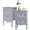 Grey, variant on Solid Wood Nightstand Unfinished for Color DIY, Small Night Stand for Bedroom, Natural Wood Nightstand with Drawers, Light Wood Nightstand, Real Wooden Bed Side Table/End Table
