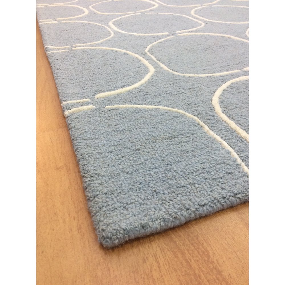 Handmade Modern Style 5' x 8' Feet Rectangular Wool Area Rug Cotton/Latex Backing Indoor Rug