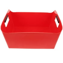 LOLIPPYY Clear Red Plastic Beverage Tub with Ice Holder, 1 Piece for Adult Parties and Gatherings