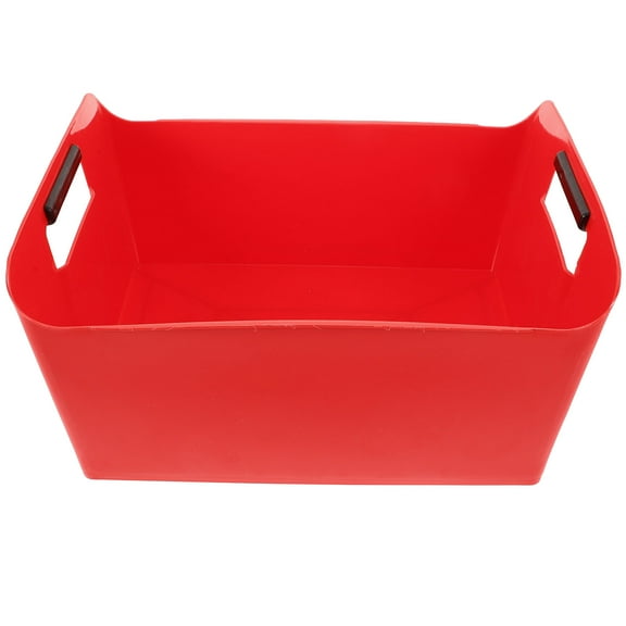 LOLIPPYY Clear Red Plastic Beverage Tub with Ice Holder, 1 Piece for Adult Parties and Gatherings