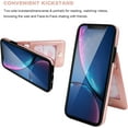 thumbnail image 5 of REQO iPhone XR Case Wallet with Credit Card Holder, Premium Leather Magnetic Clasp Kickstand Heavy Duty Protective Cover for iPhone XR 6.1 Inch(Rose Gold), 5 of 7