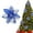 Blue, variant on XJGHHSY Poinsettias Glitter Artificial Christmas Flowers,1 Pcs 5.7" Poinsettia Flowers for Christmas Tree,Artificial Flowers Christmas ornaments,Christmas Tree Decorations,Red