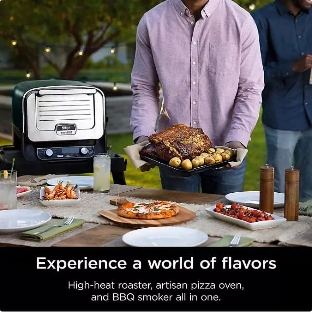 Ninja Woodfire 8-in-1 Outdoor Oven - High-Heat Roaster, Pizza Oven, BBQ  Smoker 
