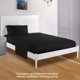 thumbnail image 4 of Juego de cama de lujo TWIN en color negro con sábanas y cubrecamas suaves de 3 piezas con bolsillos profundos para una comodidad suprema, 4 of 8