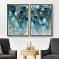 thumbnail image 2 of IDEA4WALL Framed Canvas Print Wall Art Set Teal Abstract Geometric Blue Tones Wall Decor Ocean Landscape Modern Art Colorful Pastel Print Contemporary Relax/Zen for Rooms - 16"x24"x2 Natural, 2 of 5