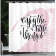 thumbnail image 4 of Ambesonne Saying Shower Curtain, Message with Paint Smear, 69"Wx75"L, Pale Pink White, 4 of 5