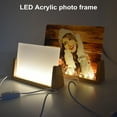 thumbnail image 2 of Visland Sublimation Acrylic Photo Frame with LED Light Heat Press DIY Wooden Stand LED Lighted Picture Frame Home Decor, 2 of 8