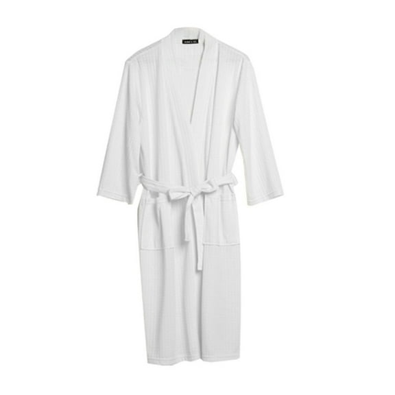 Voiceine Classic Bath Robe Dacron Bathrobe Towel Luxury Long Spa Robe Plush Lightweight Absorbent Sleepwear Kimono Robe for Men Home Hotel XL Size