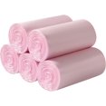 thumbnail image 1 of 5 volúmenes de pequeñas bolsas de basura 200 duraderas 4 galones bolsas de basura pequeñas Oficina Familiar Cocina Baño dormitorio Bolsillo de basura interior (rosa), 1 of 5