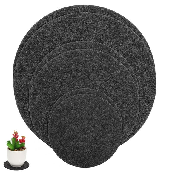 6 Pcs Felt Plant Coaster Mats Planter Saucer Flower Pot Mat Felt Pads Round Absorbent Coasters For Indoor And Outdoor