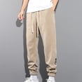 thumbnail image 4 of ZORYEVY Plus Size Mens Pants Workout Running Fall Athletic Joggers Trousers for Men Breathable Solid Drawstring Elastic Waist Pants with Pockets, 4 of 6