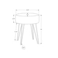thumbnail image 4 of Ottoman, Pouf, Footrest, Foot Stool, 14" Round, Fabric, Metal Legs, Beige, Gold, Contemporary, Modern, 4 of 5