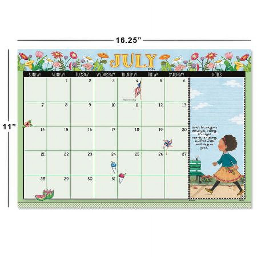2024-2025 Mary Engelbreit® Desk Calendar Pad, 11-Inch x 16-1/4-Inch