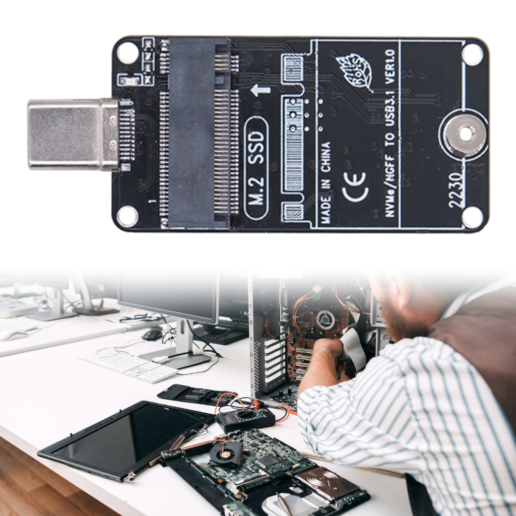 Two Protocol M.2 NVMe SATAs SSDs Adapters Type C USB 3.1 Gen2 10Gbps Portable Storage Converters