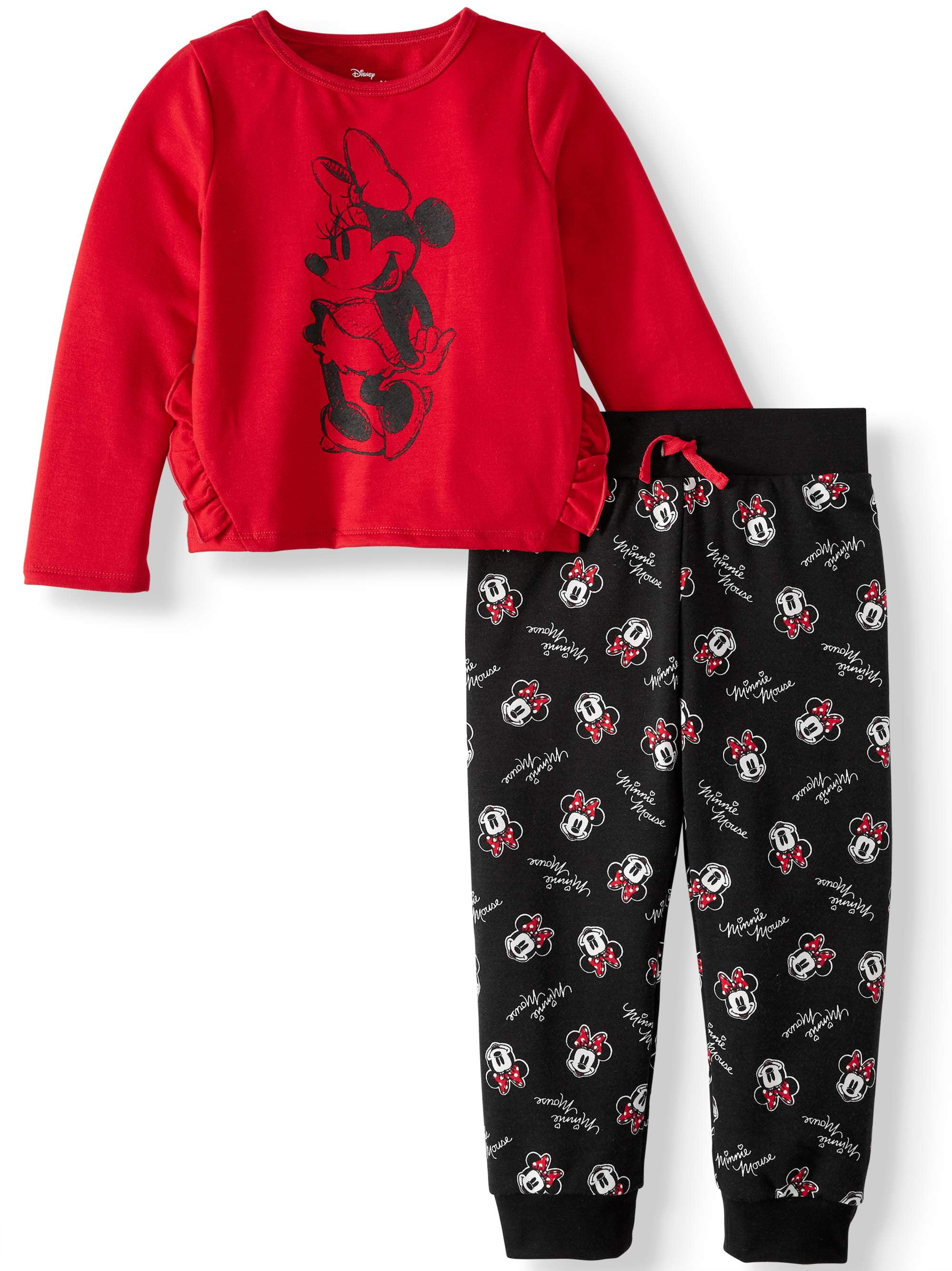 2PCS Baby Girl Boy Minnie Mouse Tracksuit Jumper Pants Autumn Clothes Outfit Set 