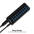 thumbnail image 2 of Hub USB SABRENT de 10 puertos, 60 W, USB 3.0 con interruptor de alimentación individual, 2 of 6