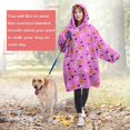 thumbnail image 4 of Wearable Oversized Blanket,Pink Halloween Pattern Wearable Blanket Hoodie for Adults,Cozy Hooded Blankets with Super Pockets,Super Warm Fuzzy Pullover for Women & Men, 4 of 6