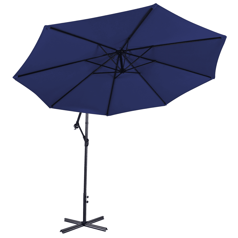 Renwick 10ft Offset Cantilever Patio Hanging Umbrella, Blue