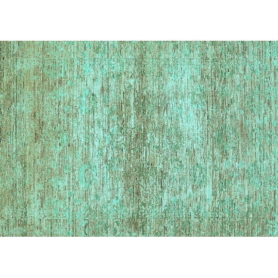 Ahgly Company Indoor Rectangle Abstract Light Blue Modern Area Rugs, 6' x 9'