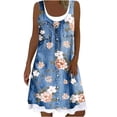 thumbnail image 1 of Vestido Floral para las Mujeres Falso de Dos Piezas sin Mangas Cuello Redondo, Sexy Y Casual Vestido de Verano para las Mujeres, 1 of 4