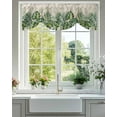 thumbnail image 2 of Summer Tropical Plant Tie Up Valances Curtain, Adjustable Kitchen Palm Leaf Watercolor Linen Texture Valances for Windows Decor, Rod Pocket Short Curtains Set for Bedroom/Bathroom, 42"x12", 2 of 8