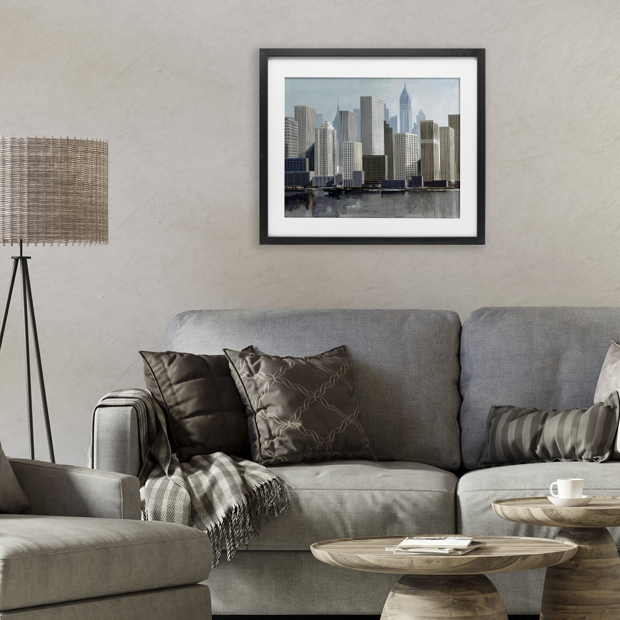 Stupell Industries New York City Sans Bridge Black Framed Print Under Glass, design by Lorenzo Collective