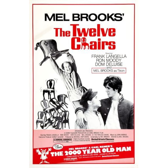 The Twelve Chairs Movie Poster 16in x 24in 16x24 Multi-Color Square Adults Best Posters